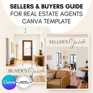 Customizable Sellers & Buyers Guide For Real Estate Agents - Canva Template