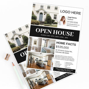 Real Estate Agent Open House Flyer Design Template 006