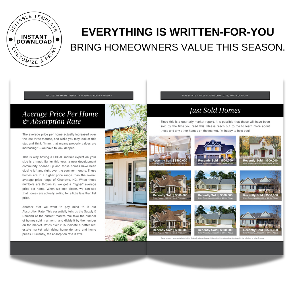 Quarterly Market Report - Real Estate Marketing Campagin