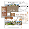 Fall Market Themed Real Estate Postcards (2-Pack)