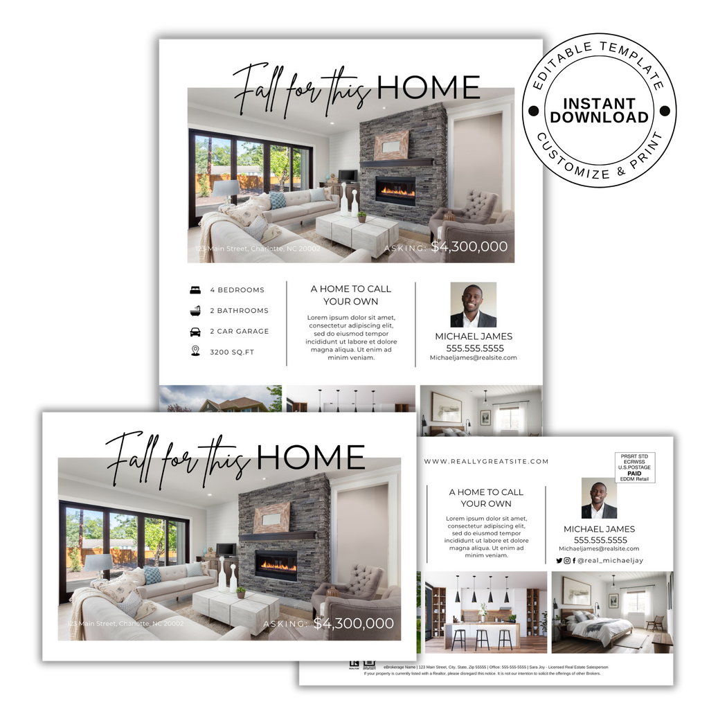 Fall For This Home Postcard & Flyer
