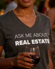 Ask Me About Real Estate Women’s Relaxed V-neck T-shirt