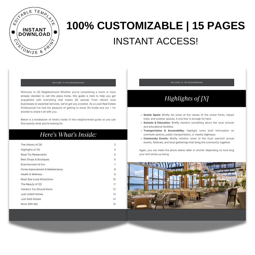 Welcome To The Neighborhood - Real Estate Lead Magnet