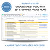Open House Checklist - Real Estate Google Sheet Tool