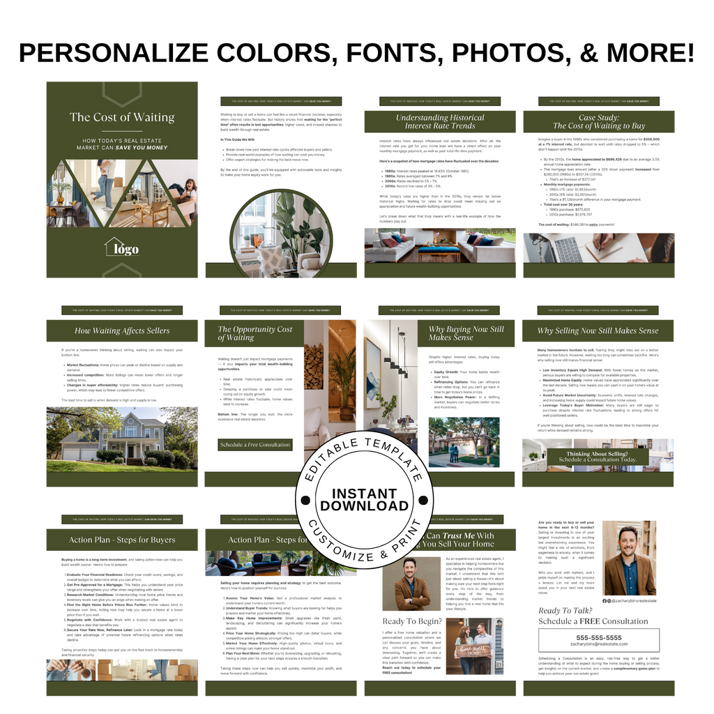 The Cost of Waiting - Real Estate Lead Magnet