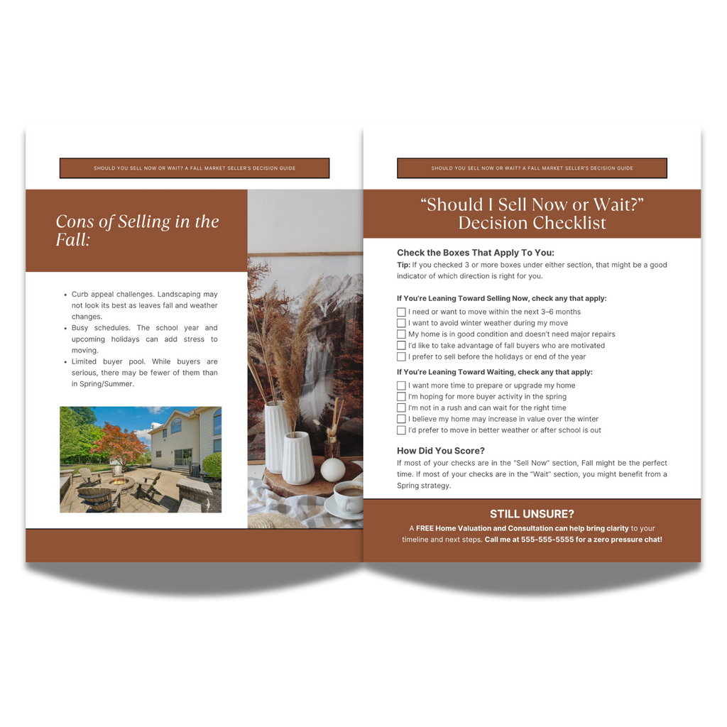 Should You Sell Now or Wait? Fall Market Seller's Guide - Lead Magnet