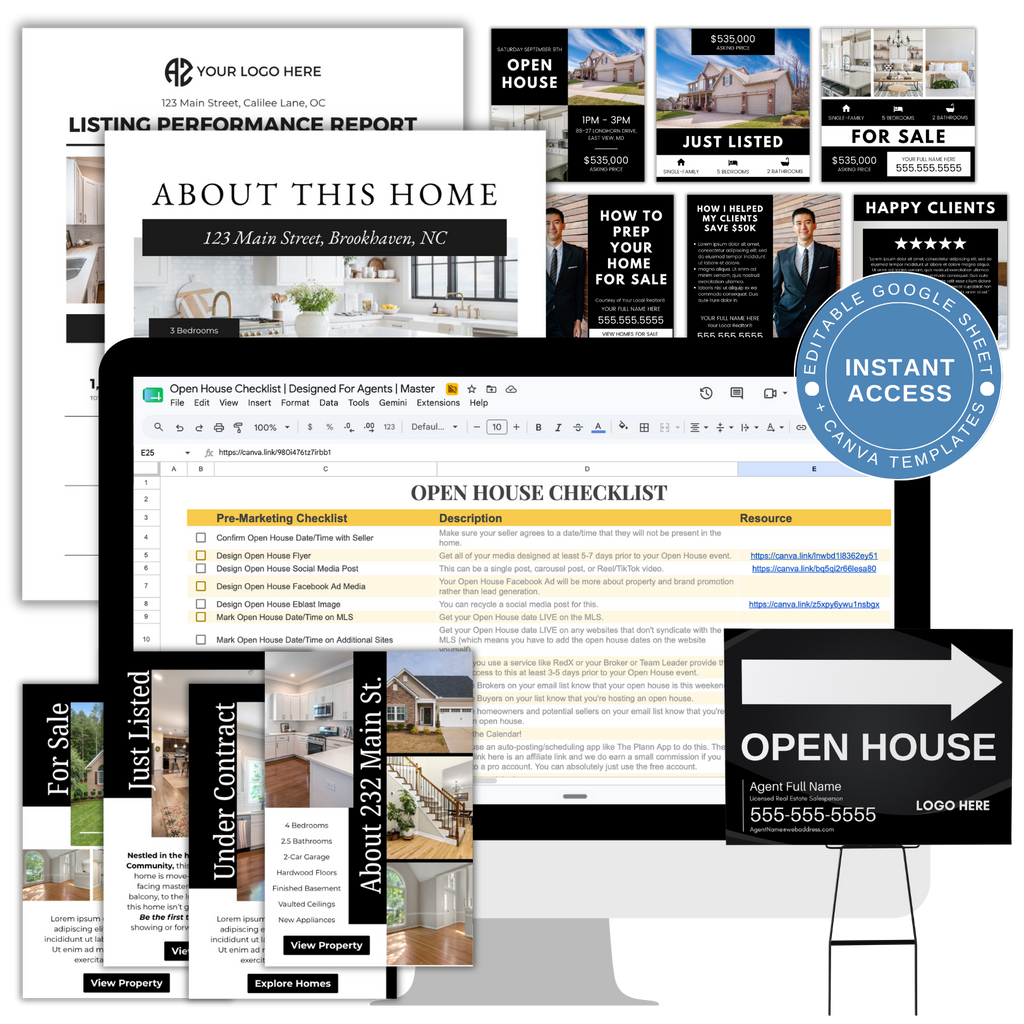 Open House Checklist - Real Estate Google Sheet Tool