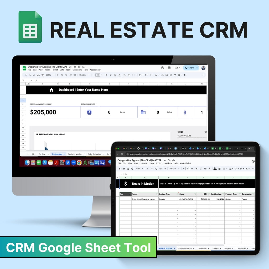 Agent Command Hub - Real Estate CRM (Google Sheet Tool)