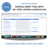 New Listing Checklist - Real Estate Google Sheet Tool