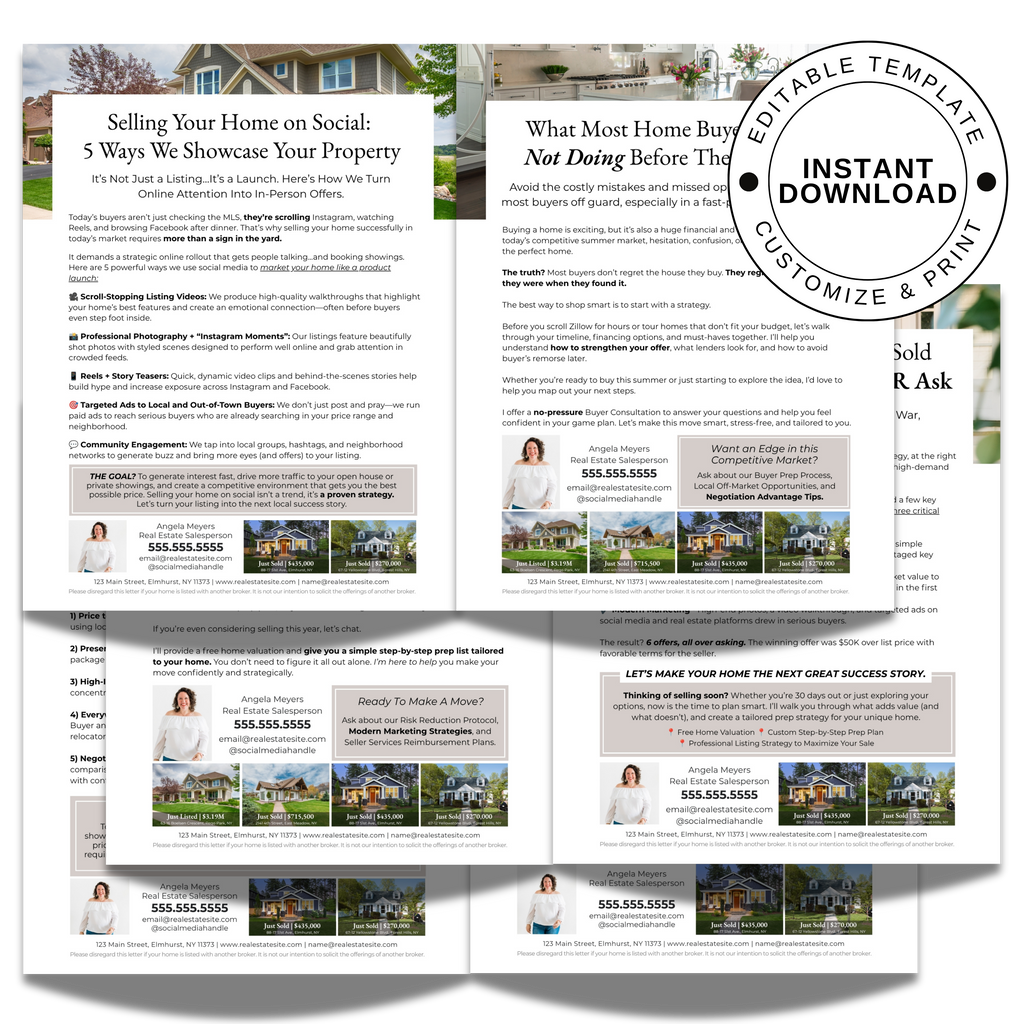Real Estate Conversion Based Mailer Letters - Attract Local Sellers