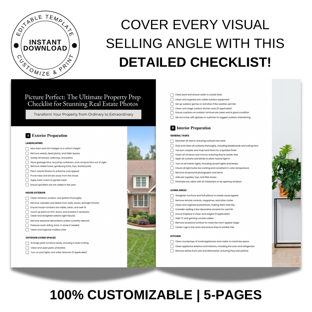 Real Estate Listing Photos Checklist