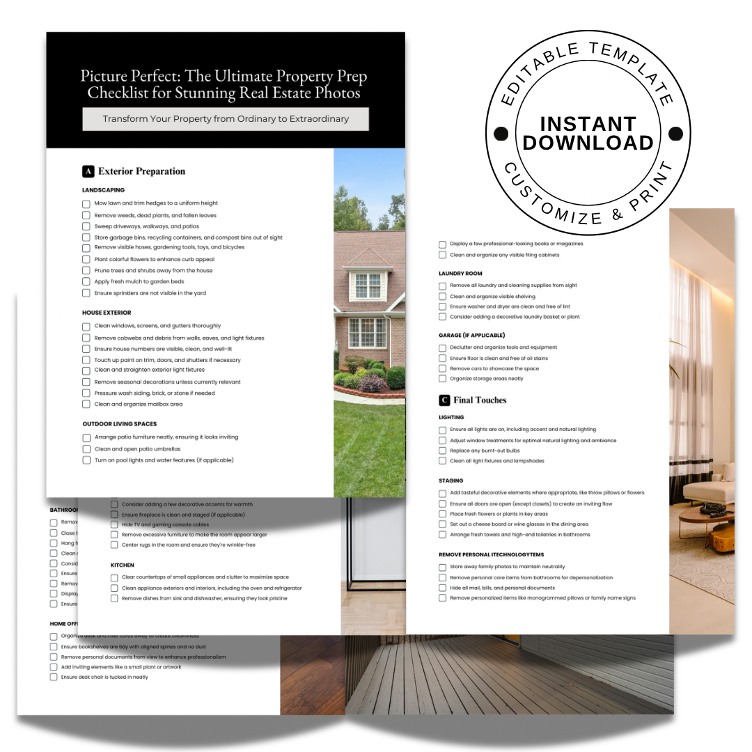 Real Estate Listing Photos Checklist