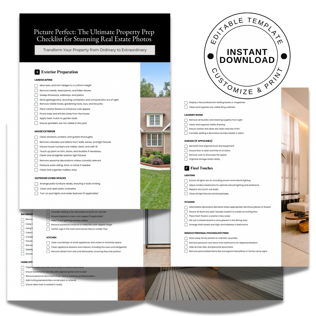 Real Estate Listing Photos Checklist