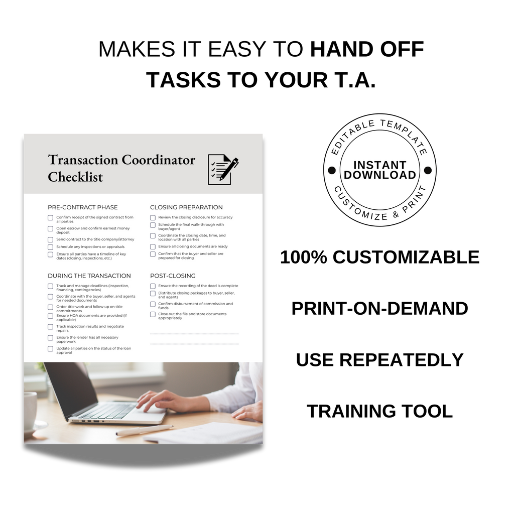 Transaction Coordinator Checklist