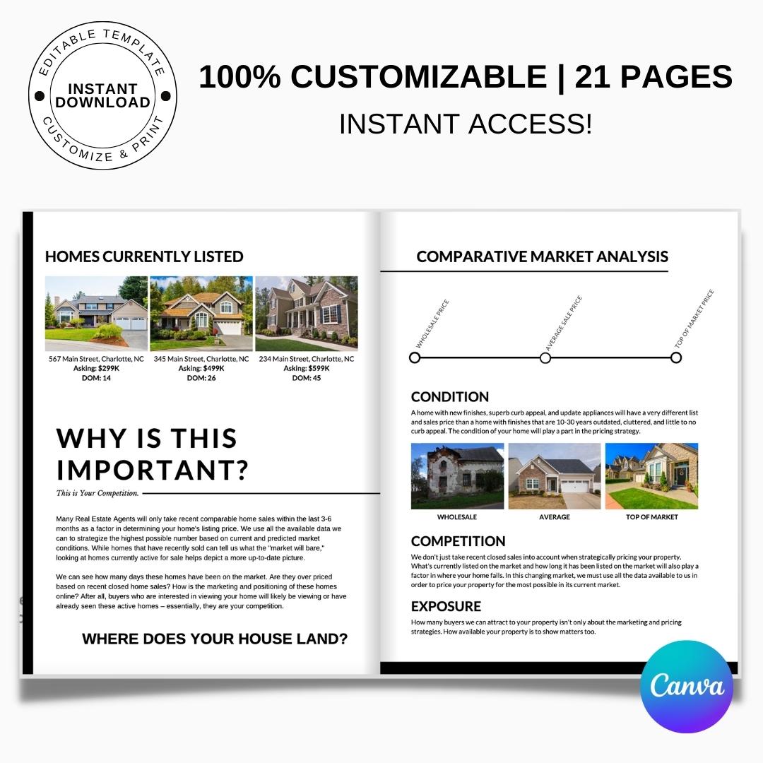 Listing Presentation Design Template - Minimalist – Designed For Agents ...
