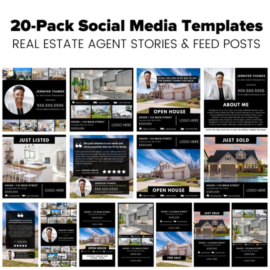 Elevated Agent Social Media Template 20-Pack