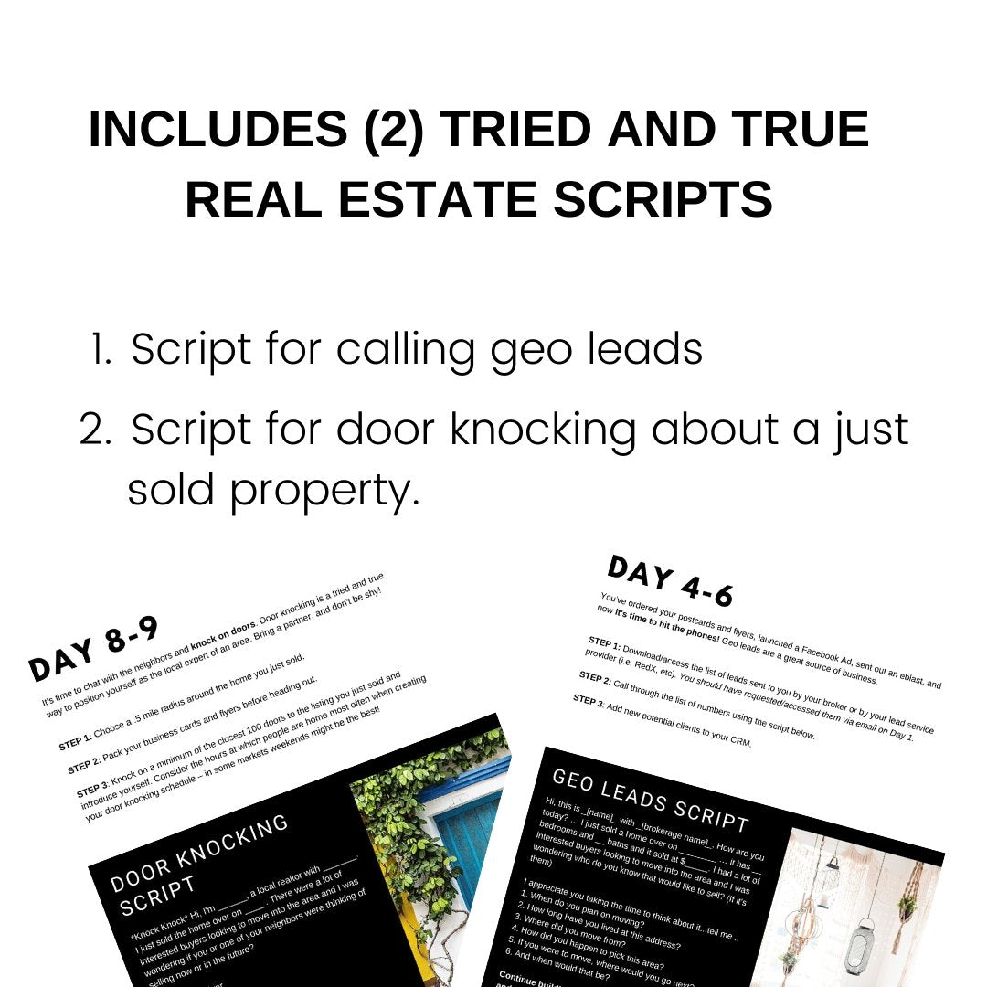 Real Estate Agent Marketing Action Plan - Just Sold