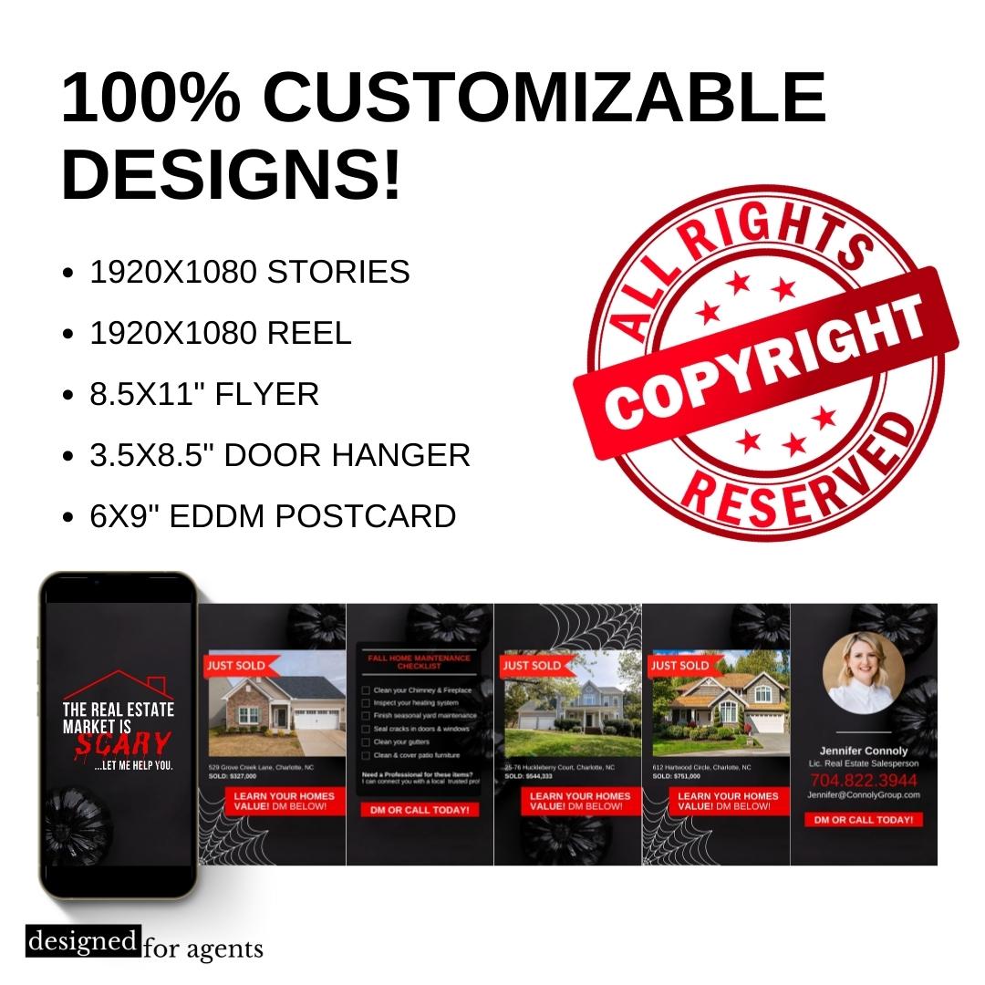 Real Estate Halloween Marketing Templates