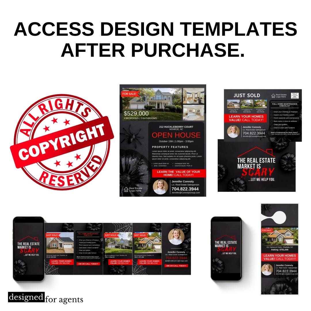 Real Estate Halloween Marketing Templates