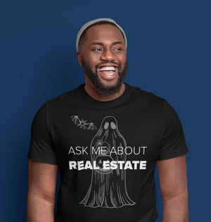 Halloween Ask Me About Real Estate Unisex T-Shirt