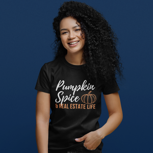 Halloween Pumpkin Spice and Real Estate Life Women's Fit T-shirt