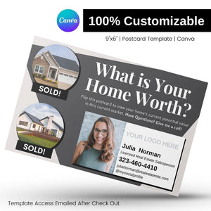 Home Value Real Estate Postcard Template