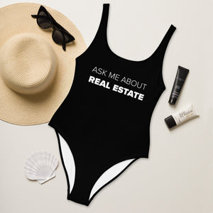 Ask Me About Real Estate Women's One-Piece Swimsuit